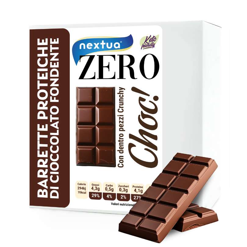 Barrette proteiche Choc di cioccolato fondente adatte alla dieta chetogenica