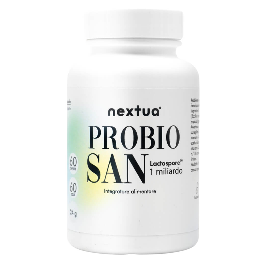 Nextua integratore di probiotici Probiosan con 1 miliardo di spore