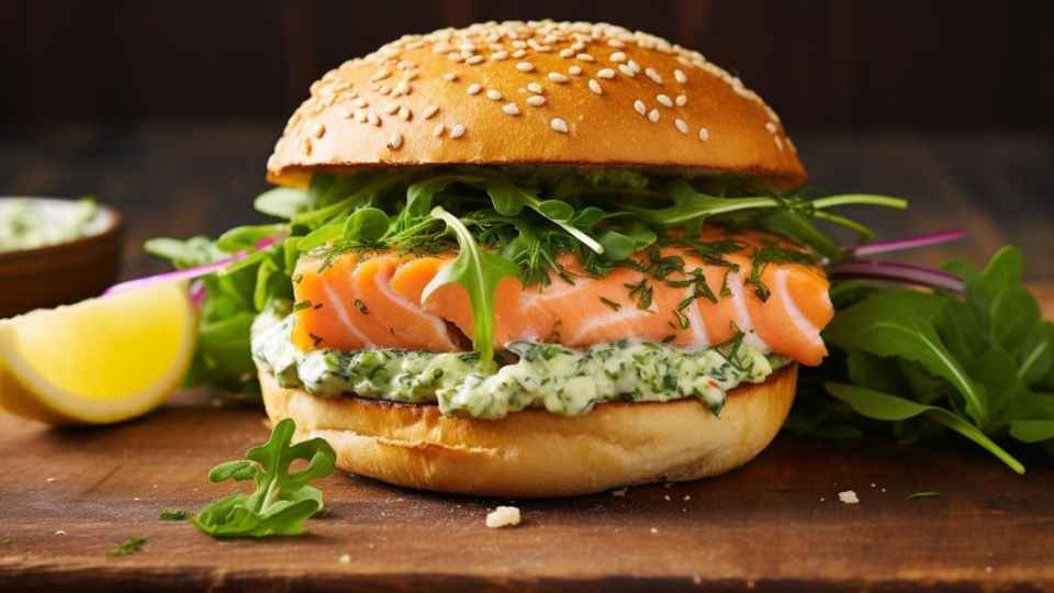 Burger chetogenico con Salmone e Avocado