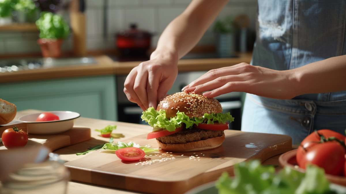 Hamburger vegano adatto alla dieta chetogenica