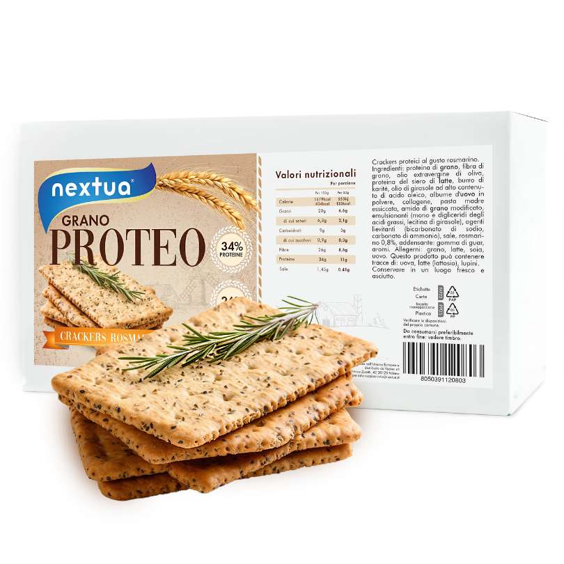 Nextua crackers proteici gusto rosmarino adatti alla dieta chetogenica