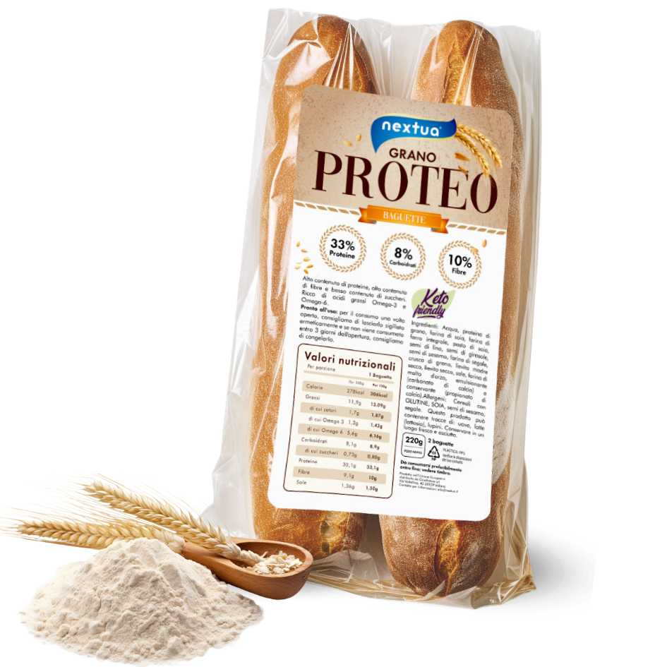 Nextua pane proteico  baguettte Proteo per dieta chetogenica