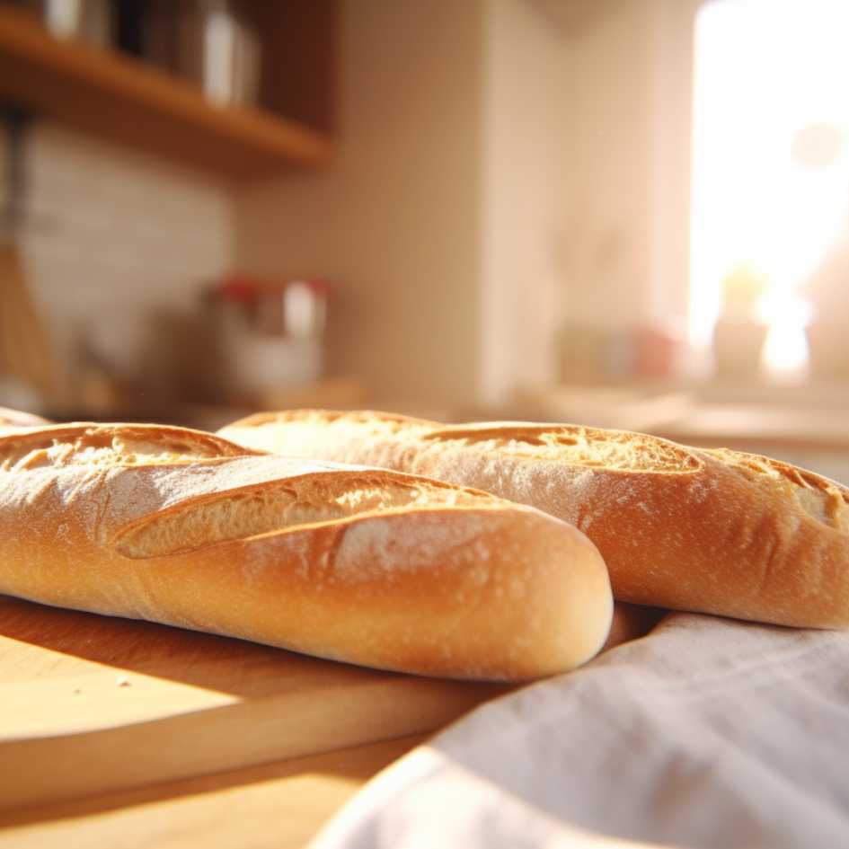 Nextua Baguettte pane proteico Proteo per pasti proteici e la dieta chetogenica sul tavolo