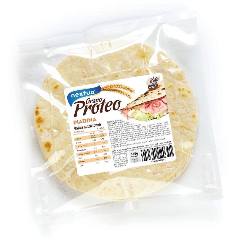 Piadina proteica Proteo adatta alla dieta chetogenica, a pasti proteici e per ricette proteiche