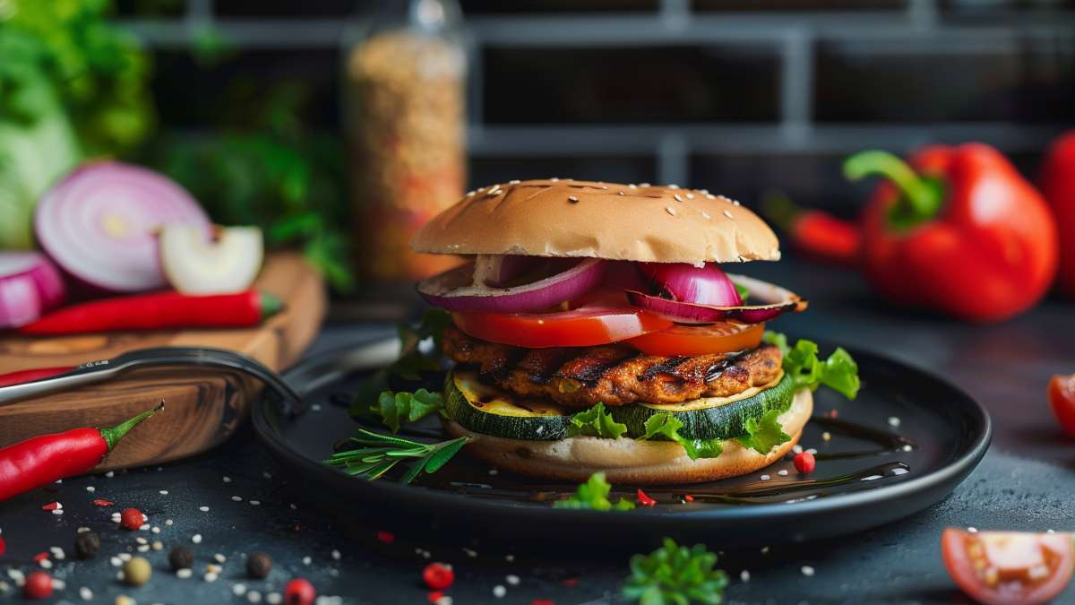 Hamburger vegano adatto alla dieta chetogenica